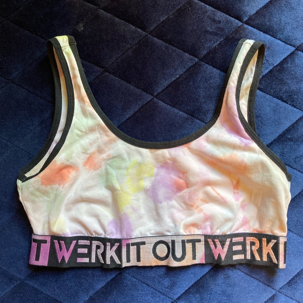 Tie Dyed Cotton Sports Bra